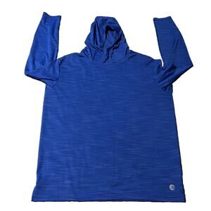 Solaris Blue Pull over Hooded Long Sleeve Drift Material